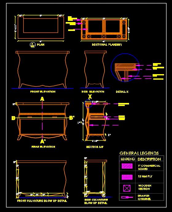 Stylish Help Desk Design DWG - Curved Cash Counter Layout